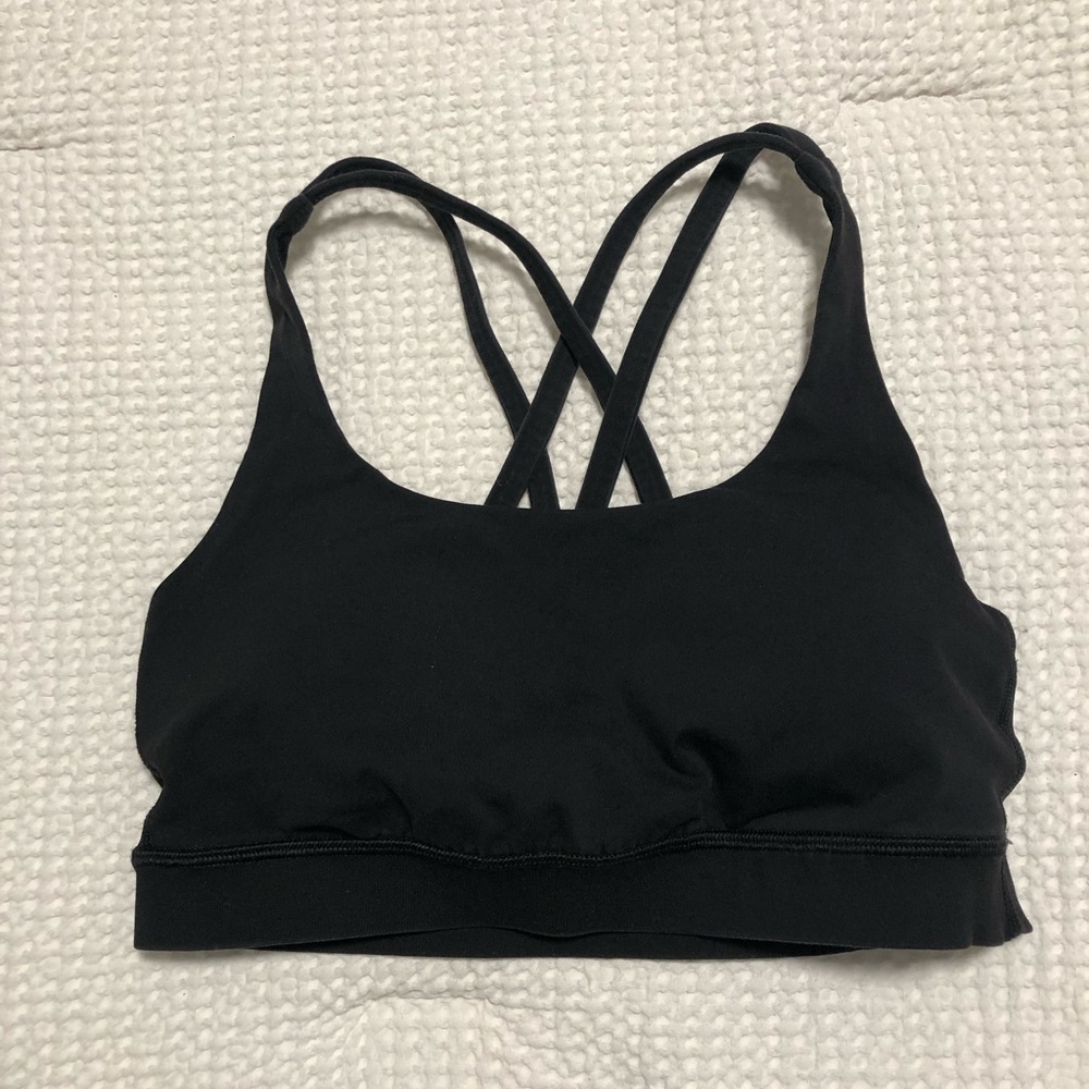 Lululemon Black Strappy Sports Bra